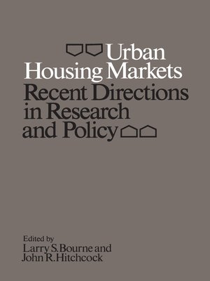 cover image of Urban Housing Markets